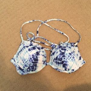 Victoria Secret tie dye criss cross bikini top